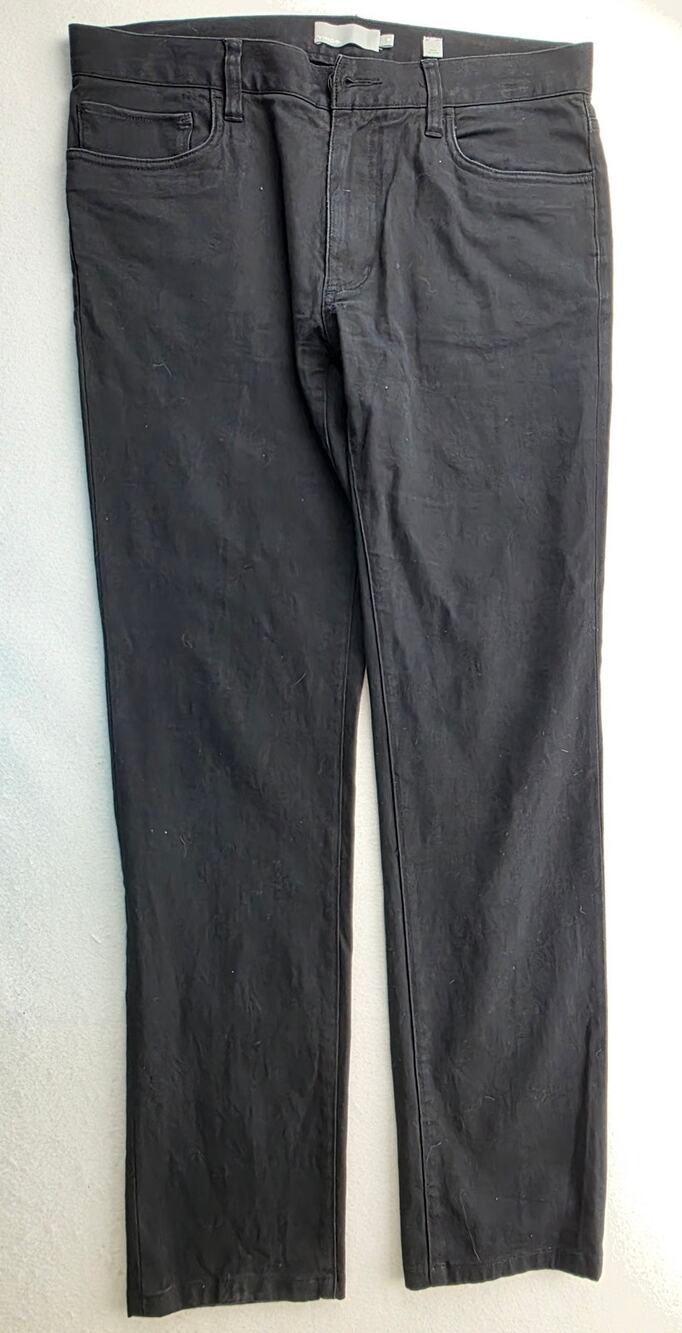 Vince Straight Leg Jeans Black Cotton Stretch Blend Size 31